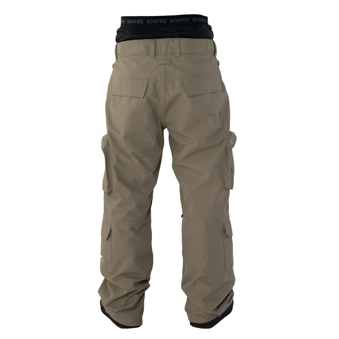 Men's Beige High-Waist Baggy Pants - Wessi
